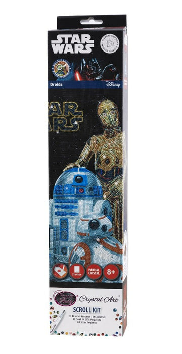 CRAFT Buddy Crystal Art Scroll Droids – Diamond Painting Set – 35 × 45 cm – 7-teilig – ab 8 Jahren