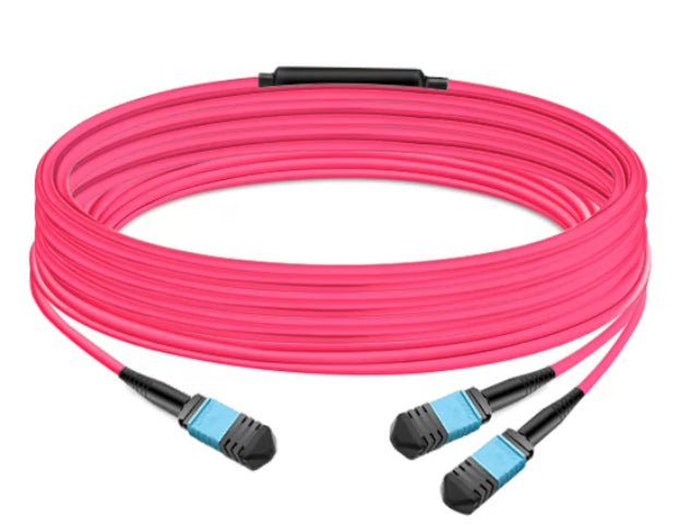 Nvidia LWL-Patchkabel – MPO–2× MPO, Multimode, 50 m, Pink