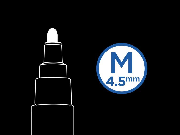 Pilot Pigment-Marker Pintor – Rundspitze 1,5-2,2 mm – Sortiert – 10er-Set – Für dunkle Oberflächen geeignet