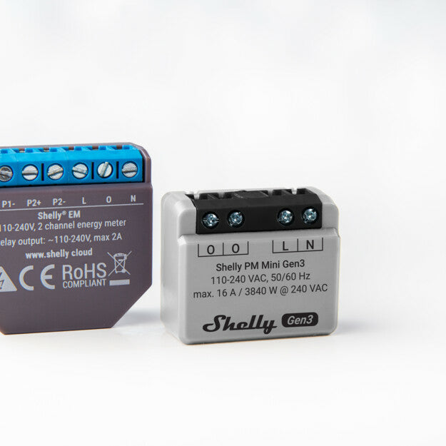 Shelly PM Mini Gen3 – Smart-Steckdose – 8 A, Verbrauchsmessung – für Amazon Alexa, Google Assistant