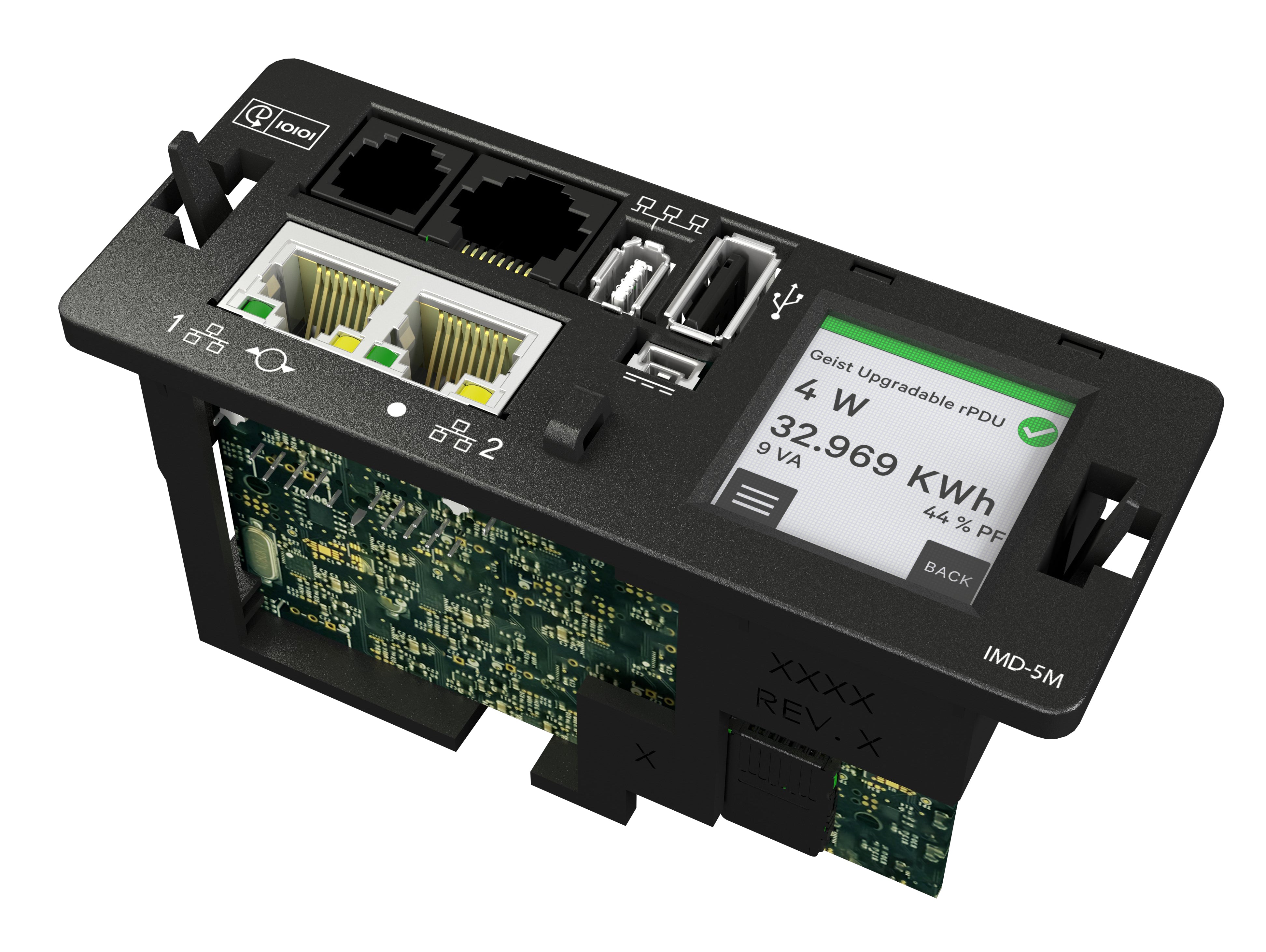 Vertiv IMD-5M Überwachungsmodul – LCD, 24 V, Ethernet, 1×USB 2.0, 31,8×50,8×101,6 mm, für IMD03 PDU