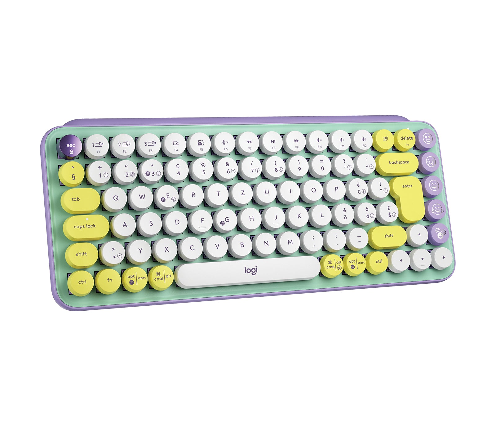 Logitech POP – Tastatur, kabellos, CH-Layout (DE-CH), mechanisch, mit Emoji-Tasten, Mint