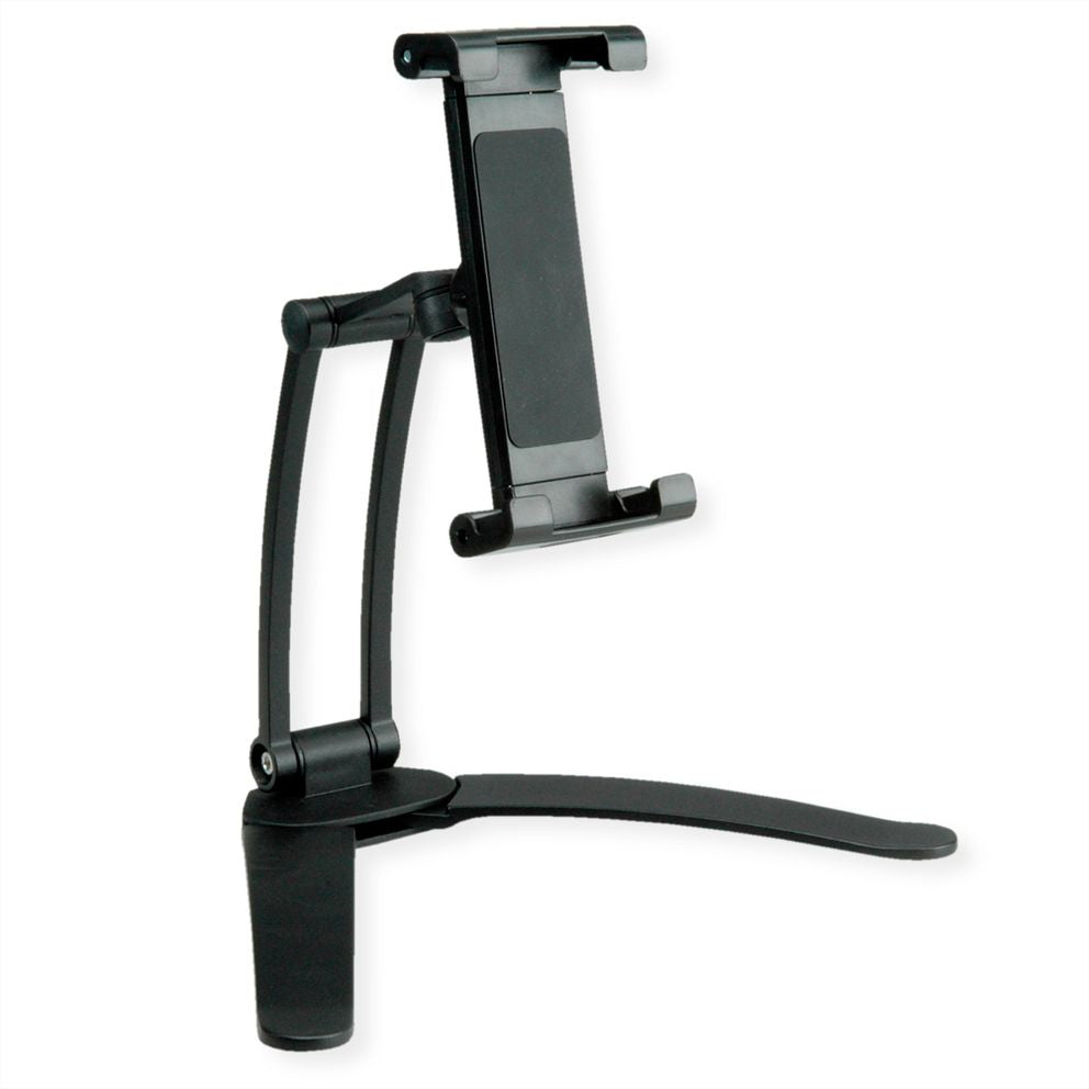 VALUE Tablet-Tischhalterung – 5,5–12,9", 360° drehbar, Tisch/Wand – Schwarz