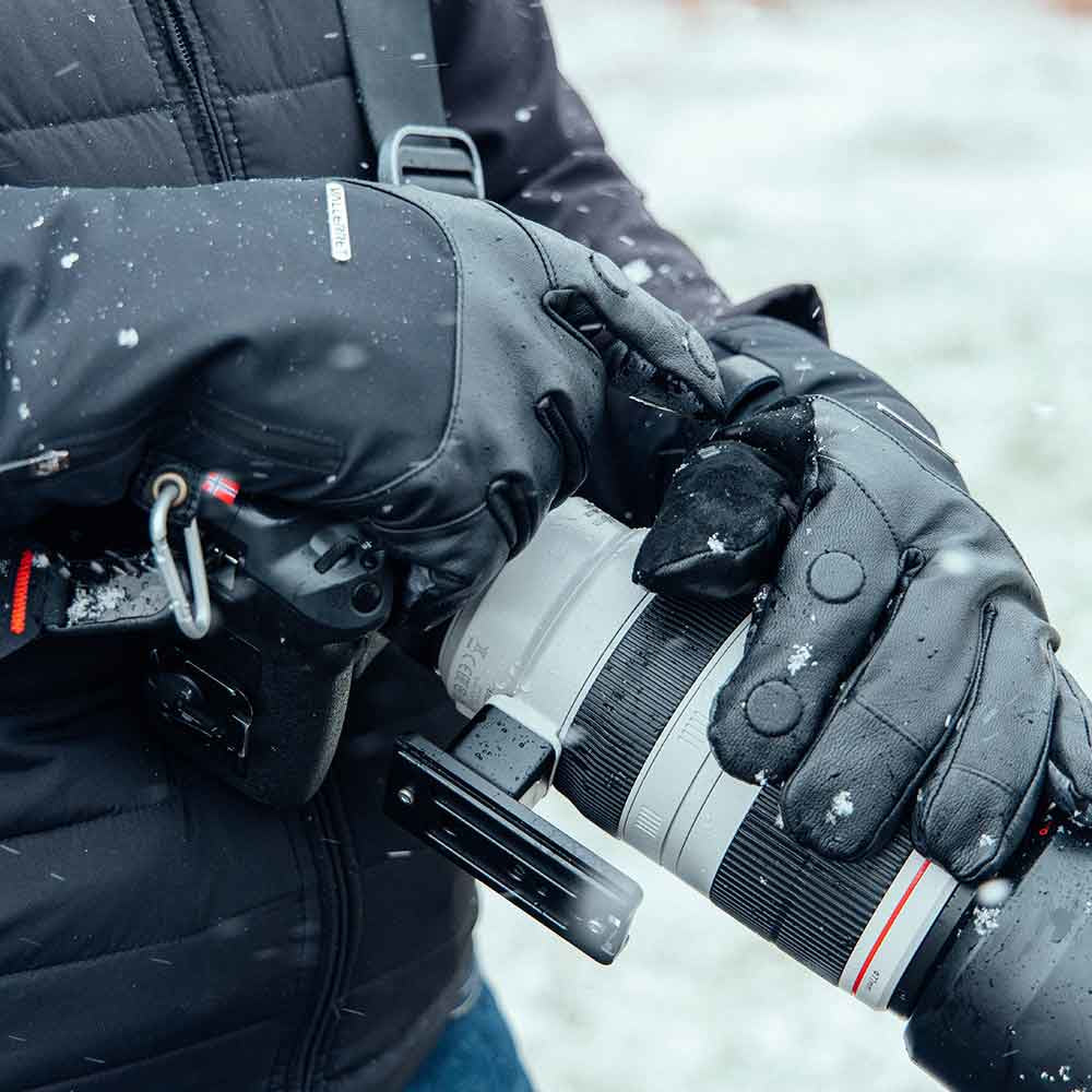 Vallerret Photography Gloves Vallerret Tinden Handschuhe – Grösse XXL, Echtes Leder, magnetische Fingerspitzen – Schwarz
