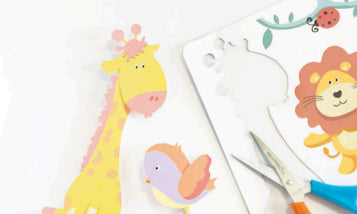 Folia Schablonen-Set – Zoo, Kunststoff, Grün, Set, 6-teilig, zum Basteln