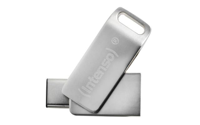 Intenso cMobile Line 128 GB – USB-Stick (USB-A/USB-C), USB 3.2 Gen 1, 70 MB/s, Metall, Silber