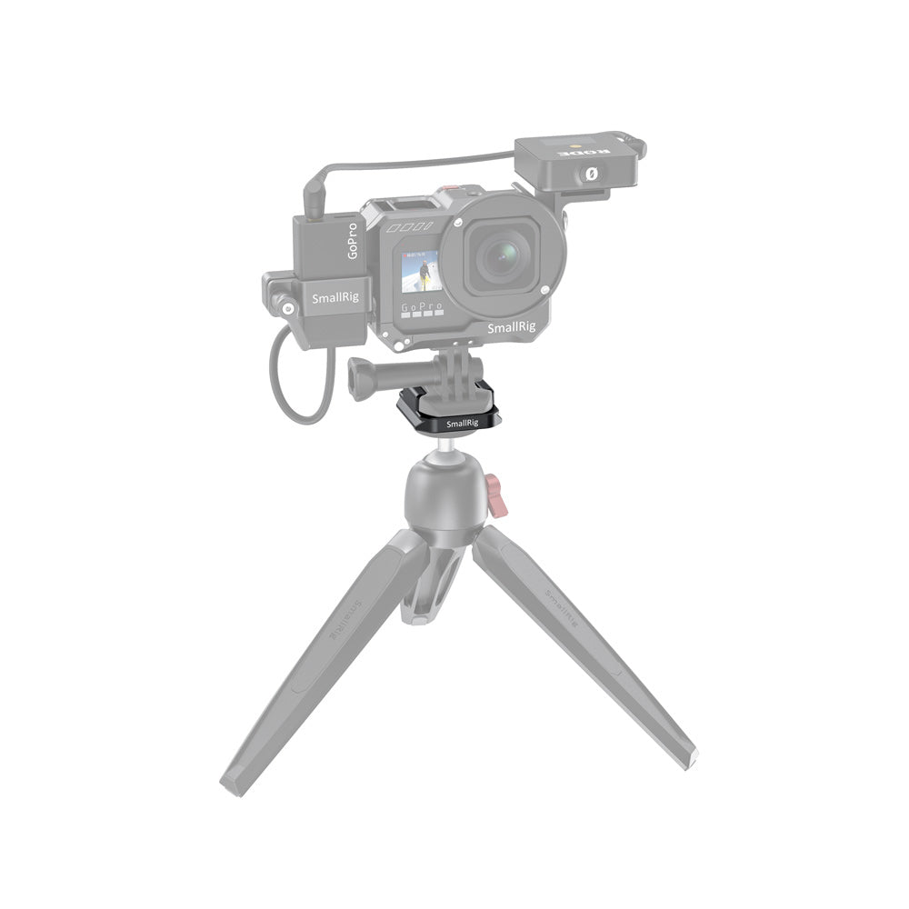 SmallRig APU2668 Adapter für Schuhbefestigung – Arca-Swiss QR, 1/4"-20, 3/8"-16, Aluminium – für GoPro – Schwa