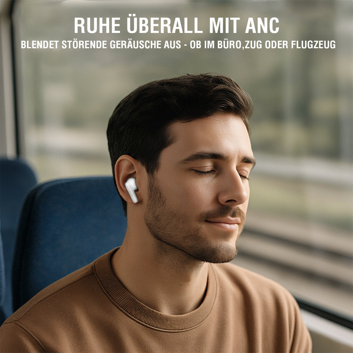 4smarts SkyBuds Screen ANC – True Wireless In-Ear Kopfhörer – Bluetooth – Weiss – bis 20 h