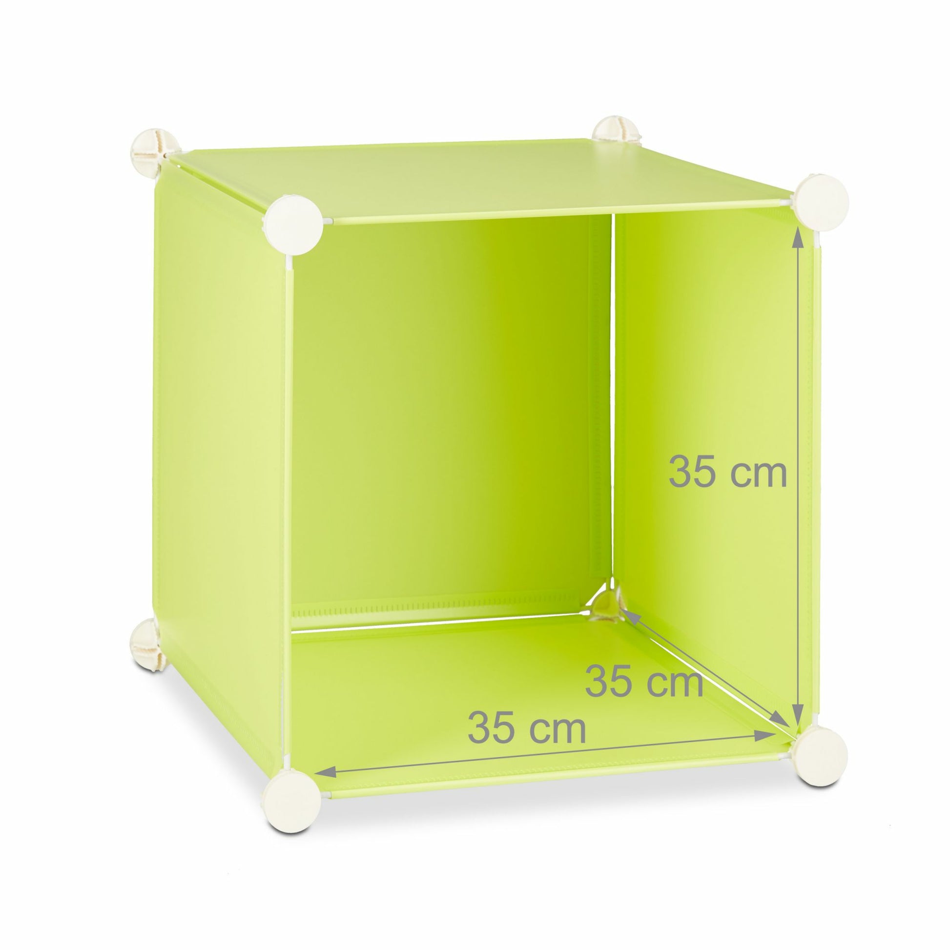 Relaxdays Kinderregal Stecksystem – 7 Böden – 74 × 36,5 × 145 cm – Mehrfarbig – Metall/Kunststoff – 1 Stk.
