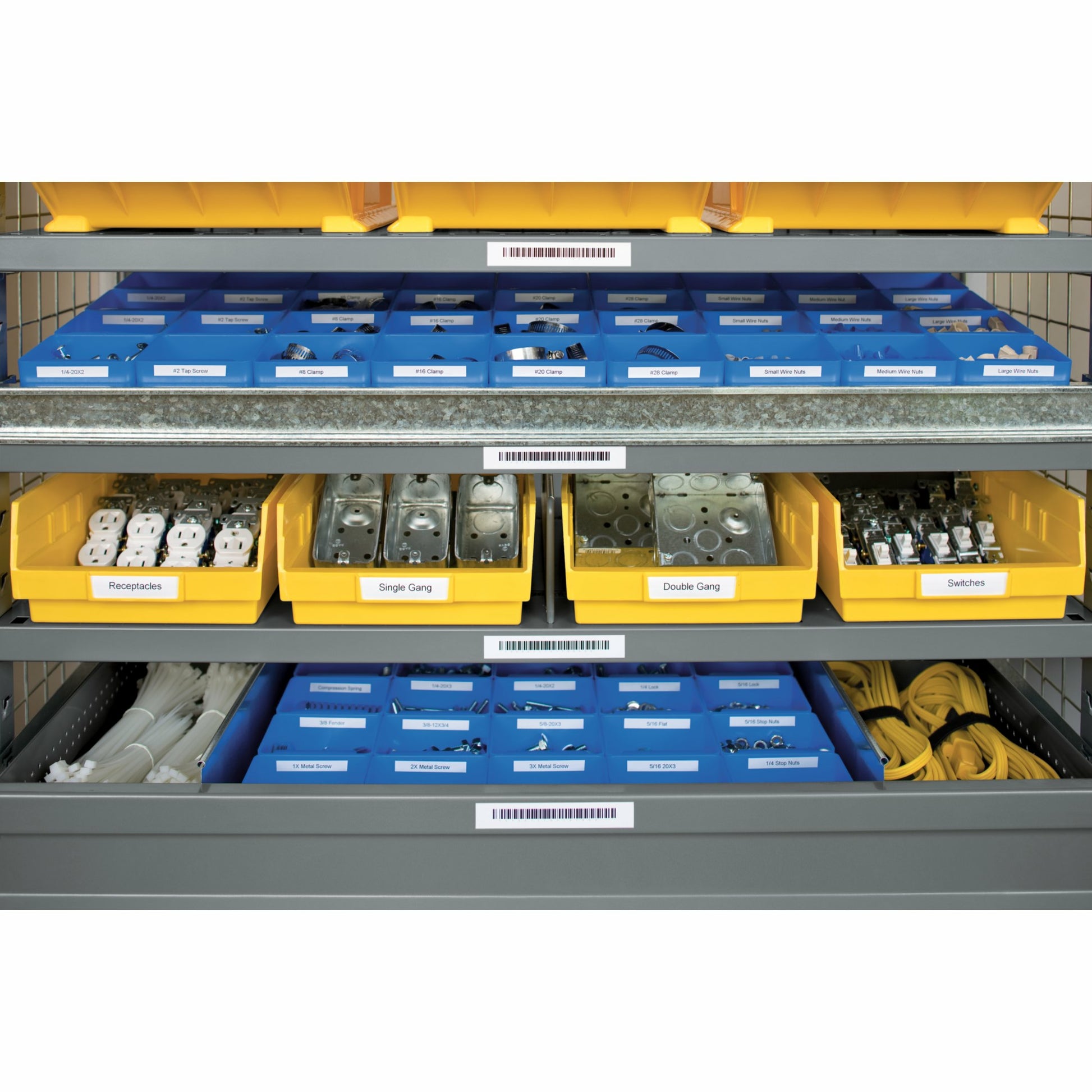 DYMO Schriftband – 12 mm × 3,5 m, weiss, schwarz – für DYMO Rhino: 3000, 4200, 5000 und weitere