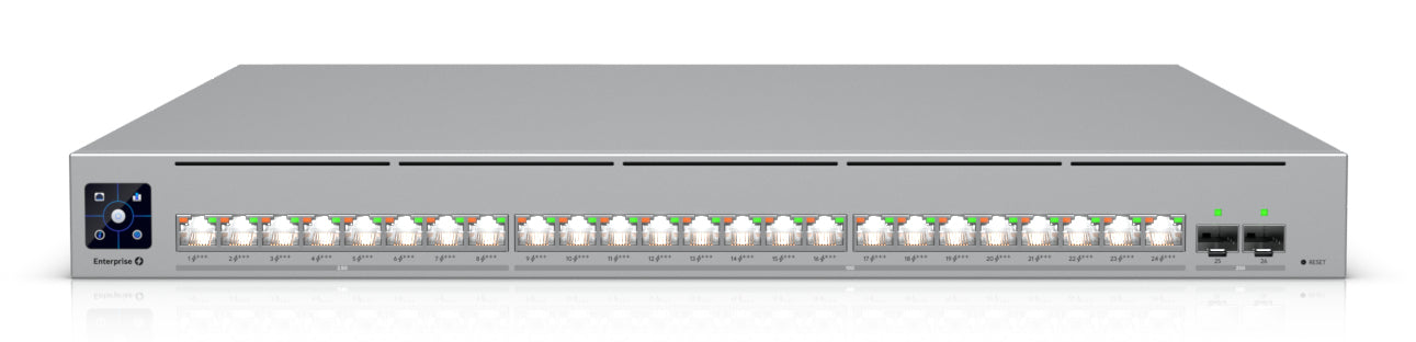 Ubiquiti UniFi ECS-24-POE – Verwalteter L2/L3 Switch – 8× 2,5G + 16× 10G, 2× SFP28, PoE++, PoE-Budget 1050 W