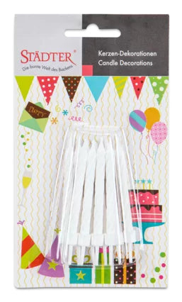 Städter Geburtstagskerzen – Weiss – 7,5 cm – 10 Stk