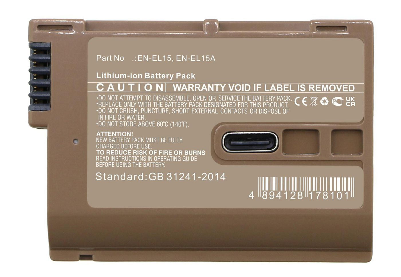 CoreParts Akku 2050 mAh (7,0 V, 14,35 Wh) – für Nikon EN-EL15, EN-EL15A, EN-EL15B und andere