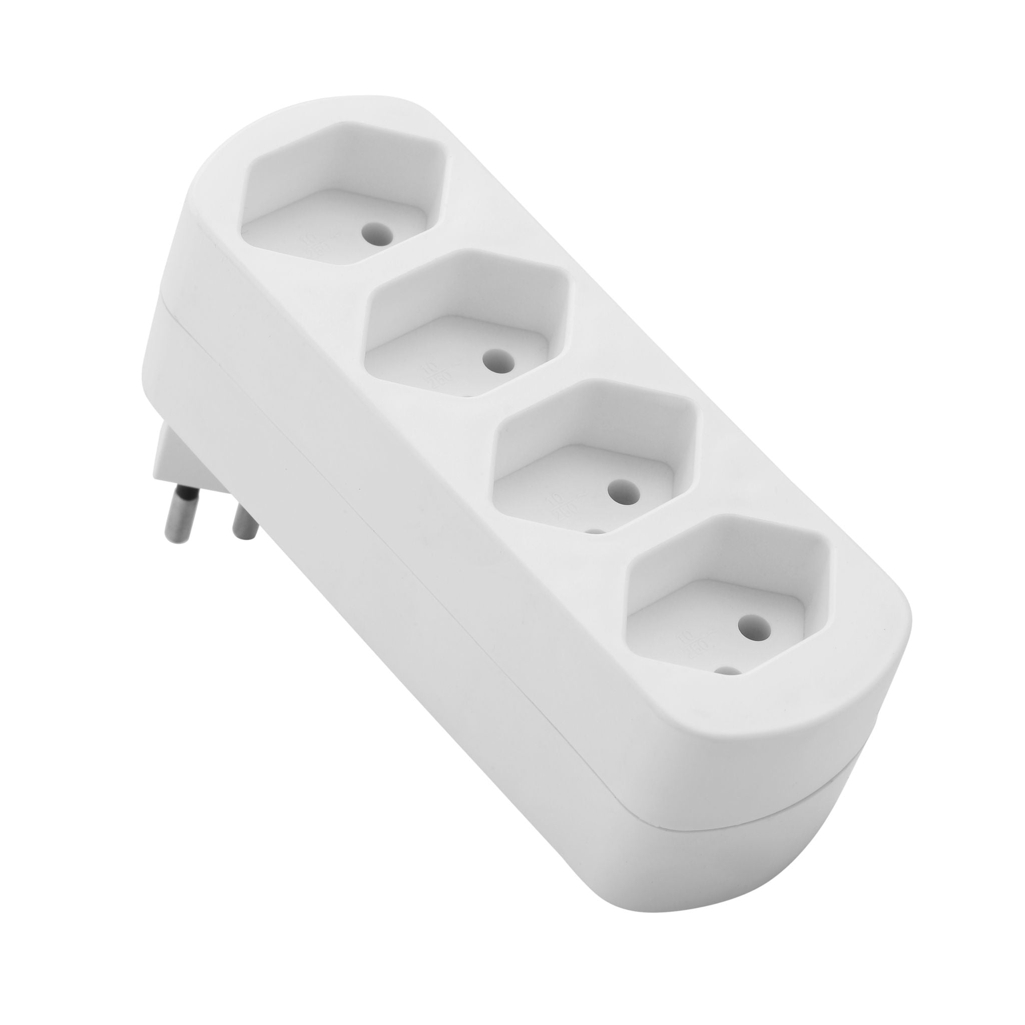 M. Schönenberger Schönenberger MOVE Steckdosenleiste, 4×T13, ohne Schalter, Eingang T12, drehbar 270° – weiss