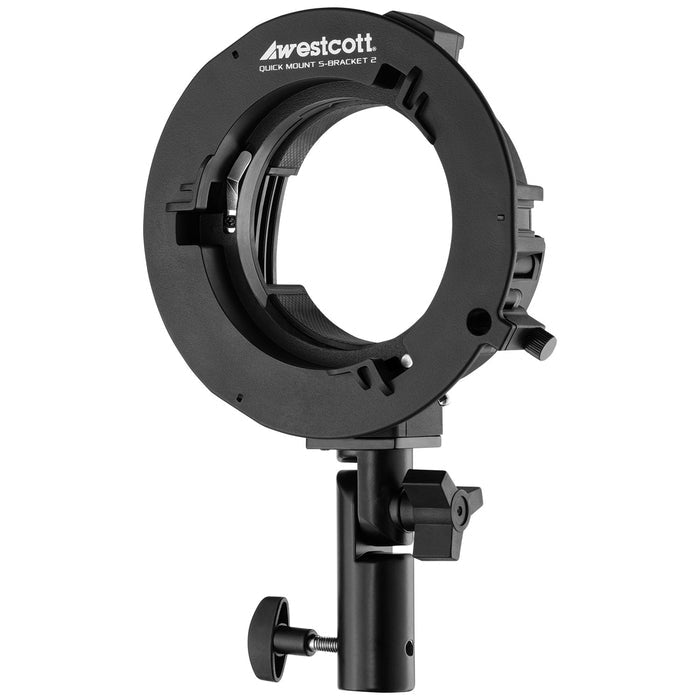 Westcott Quick-Mount S-Halterung 2 Geschwindigkeitsring – für Bowens – Schwarz – 241 × 160 × 58 mm