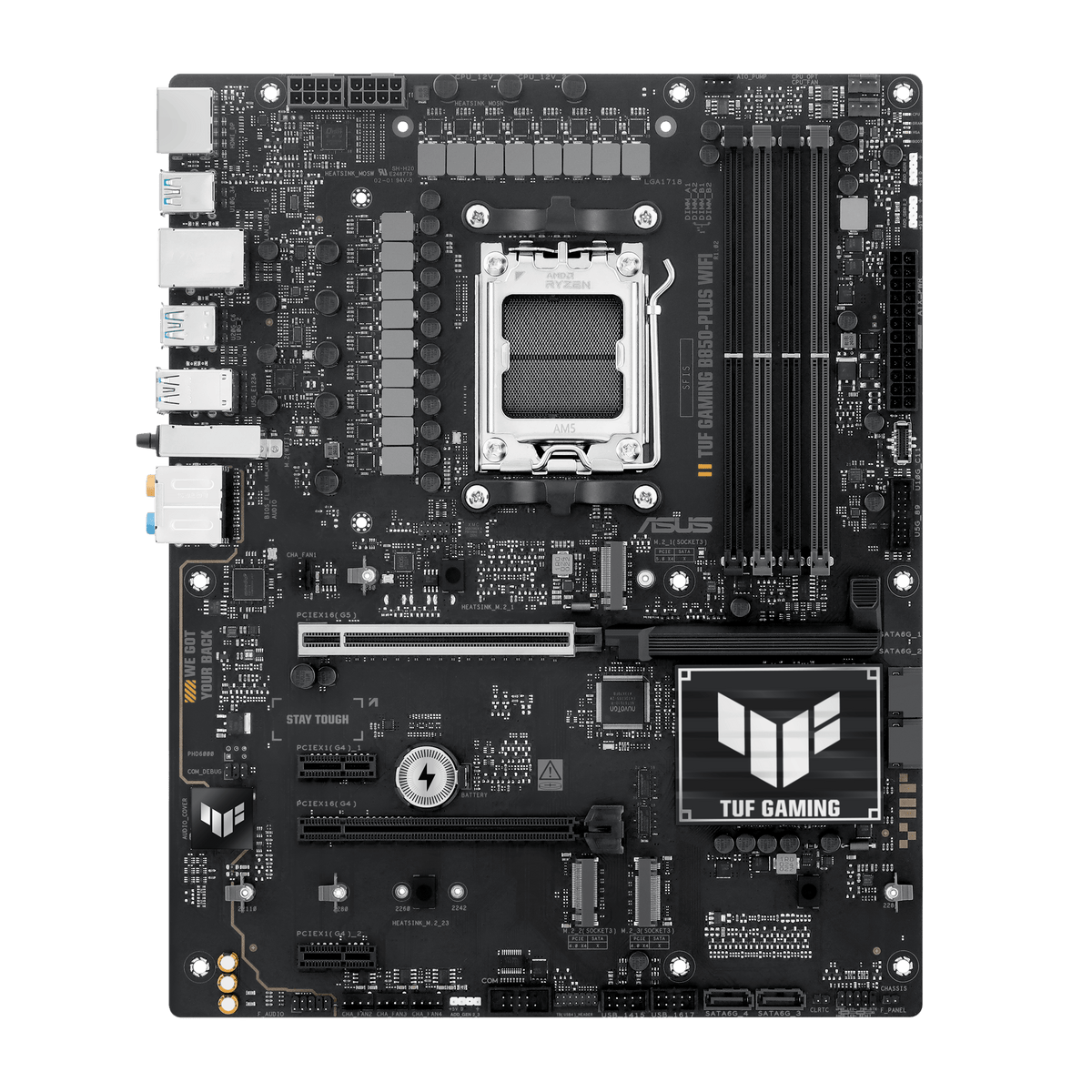 ASUS TUF GAMING B850-PLUS WIFI – Mainboard – AM5, AMD B850, ATX, DDR5