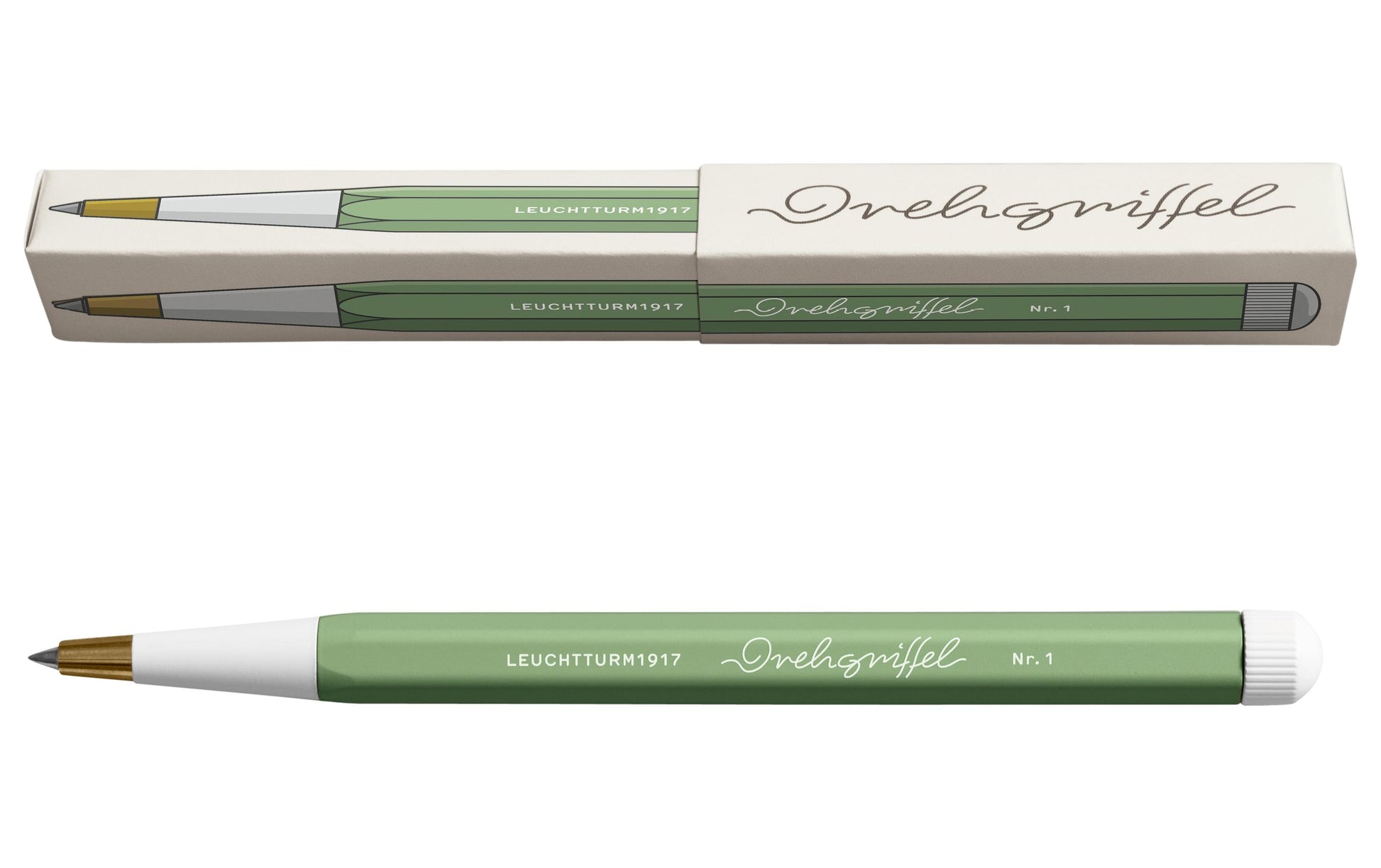 Leuchtturm Gelschreiber, Drehmechanik – Schwarz, Spitze 0,5 mm, dokumentenecht, nachfüllbar