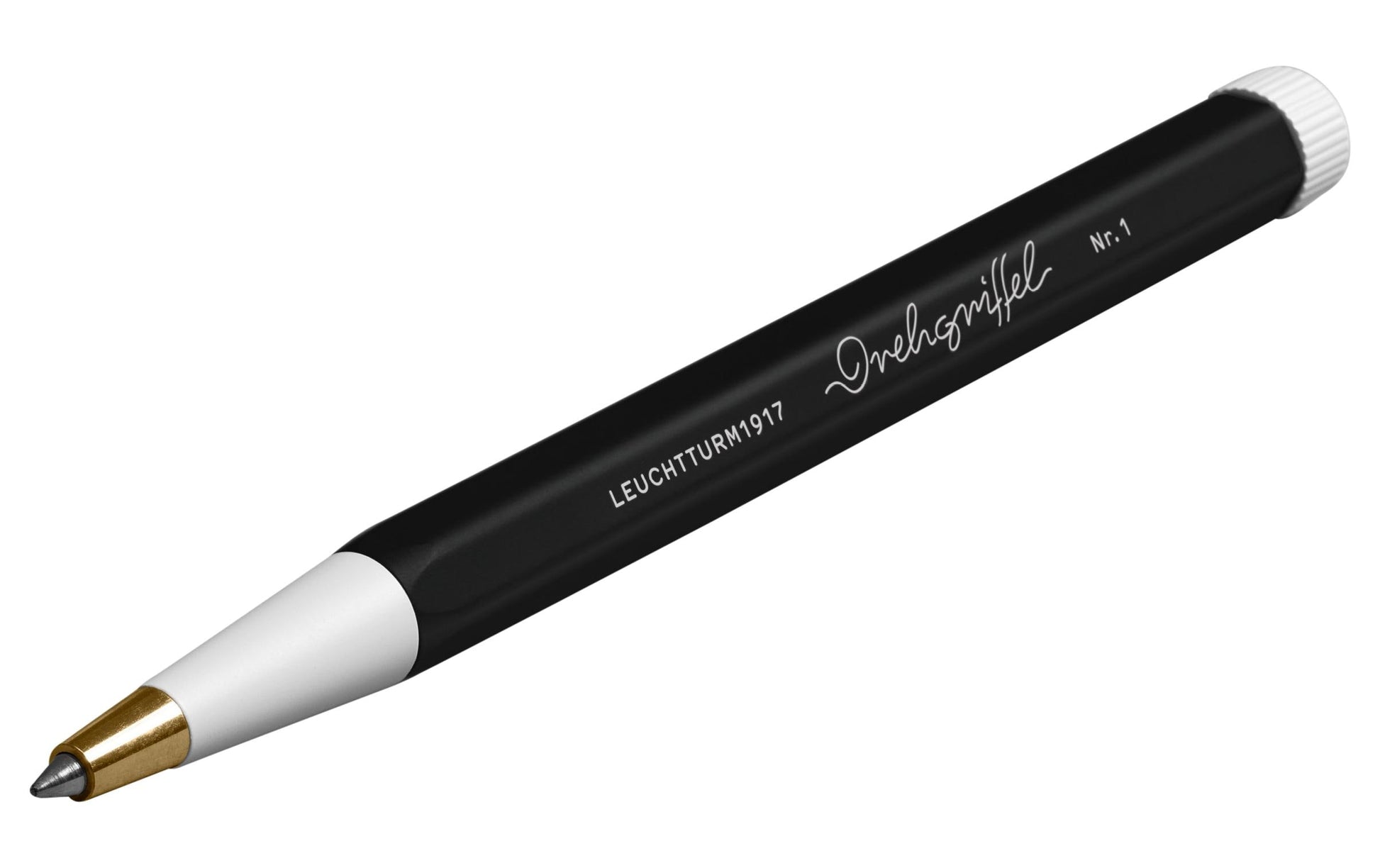 Leuchtturm Gelschreiber, Druckmechanik – Schwarz, Spitze 0,5 mm, dokumentenecht, nachfüllbar, 1 Stk.