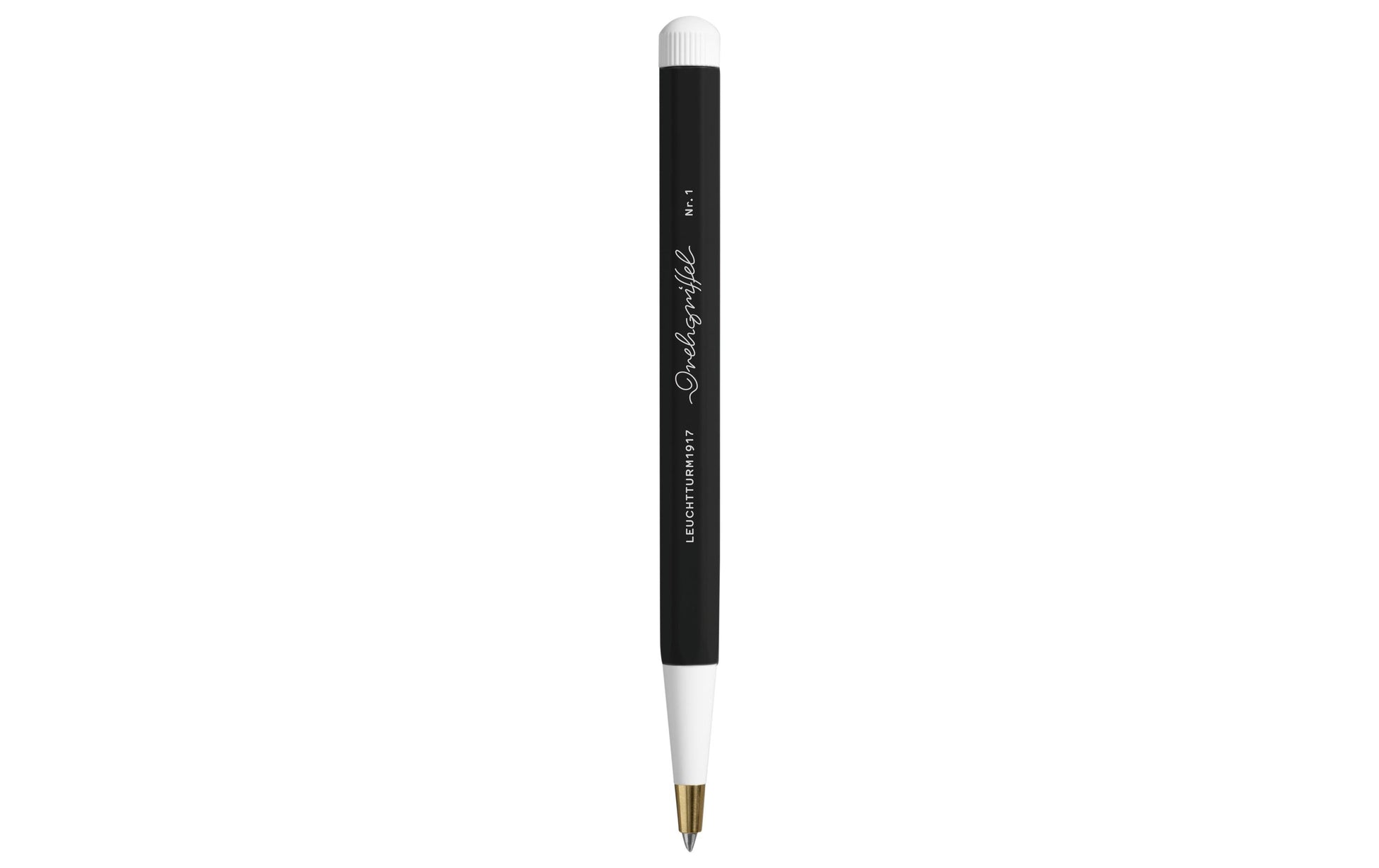 Leuchtturm Gelschreiber, Druckmechanik – Schwarz, Spitze 0,5 mm, dokumentenecht, nachfüllbar, 1 Stk.