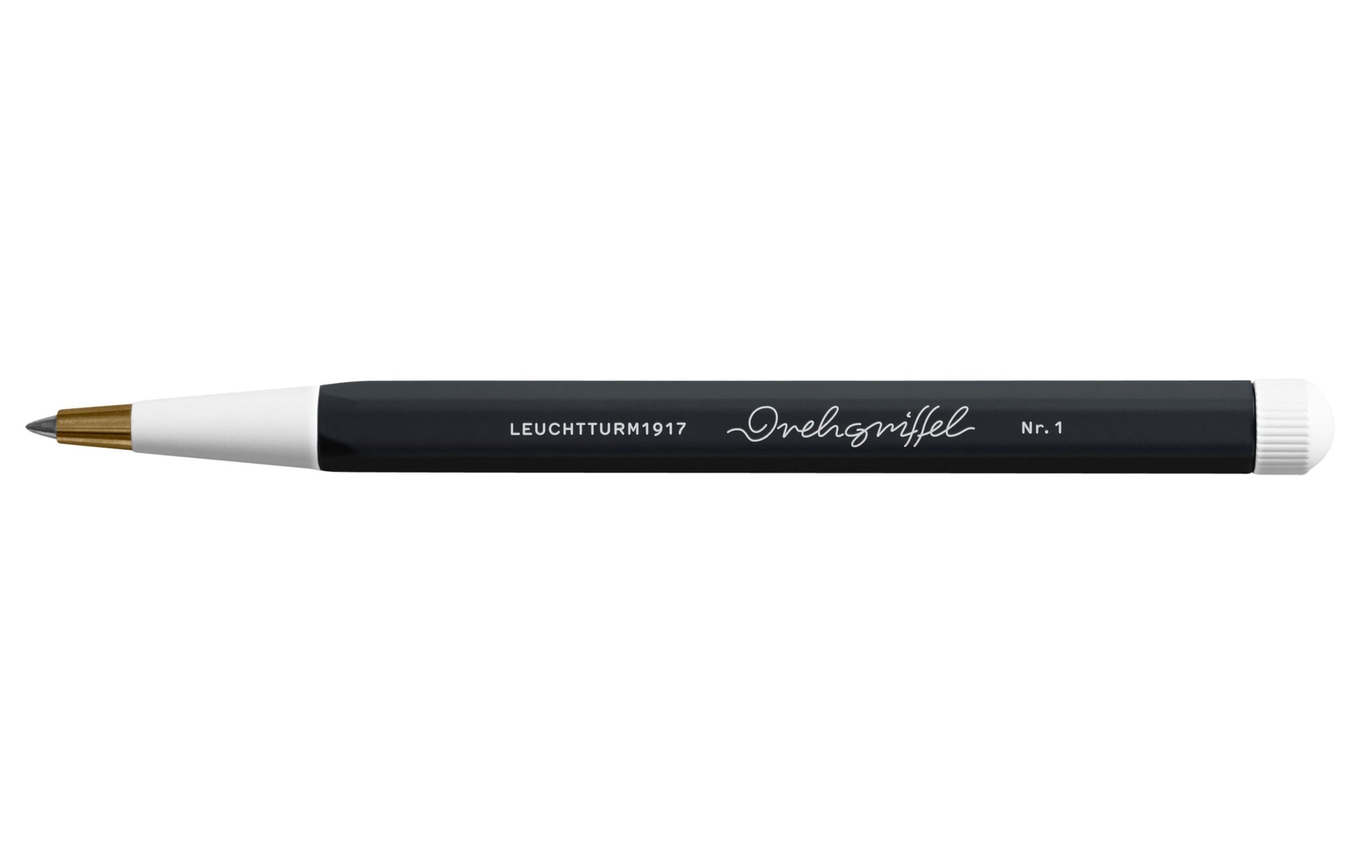 Leuchtturm Gelschreiber, Druckmechanik – Schwarz, Spitze 0,5 mm, dokumentenecht, nachfüllbar, 1 Stk.