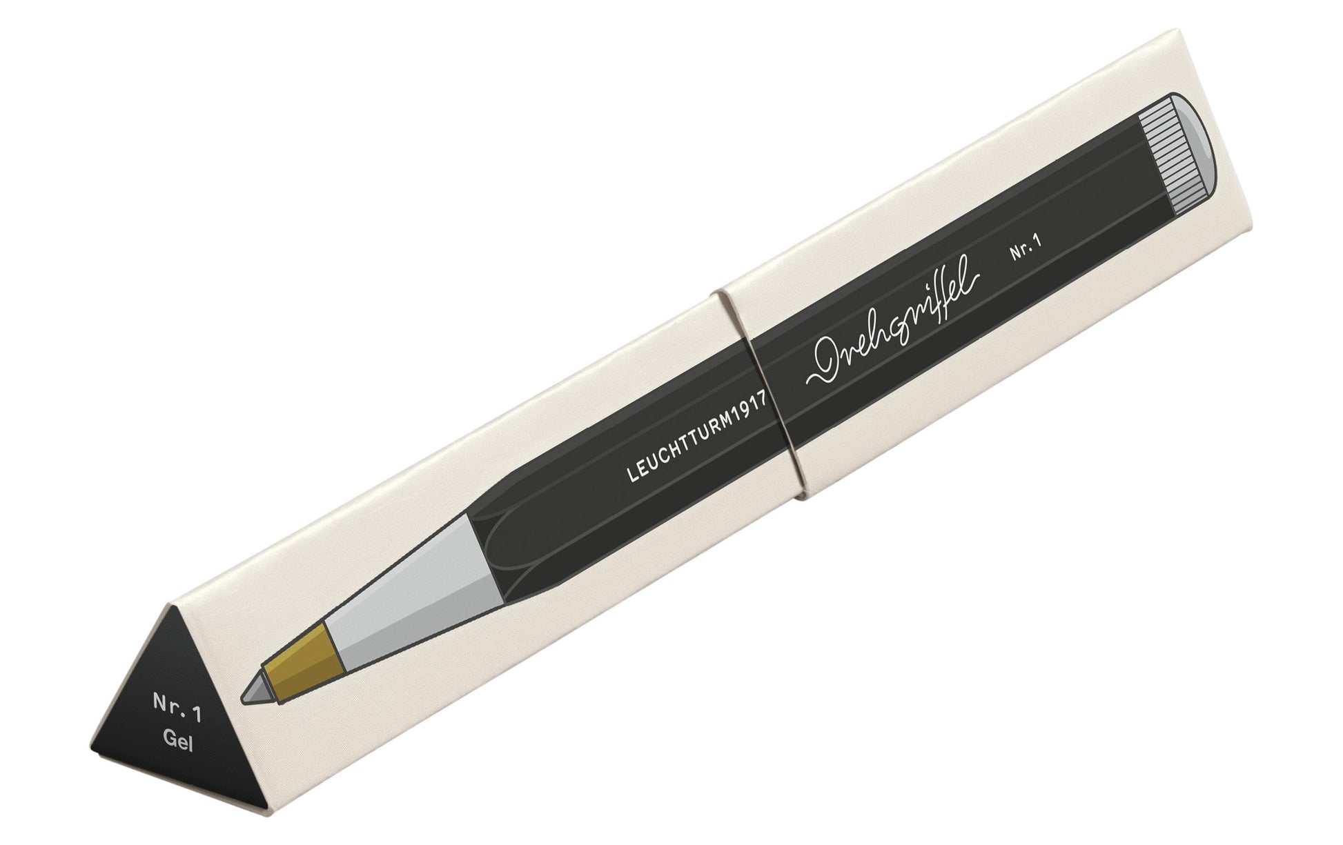 Leuchtturm Gelschreiber, Druckmechanik – Schwarz, Spitze 0,5 mm, dokumentenecht, nachfüllbar, 1 Stk.