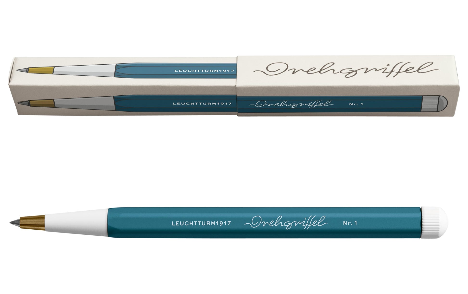 Leuchtturm Gelschreiber, Druckmechanik – Schwarz, Spitze 0,5 mm, dokumentenecht, nachfüllbar