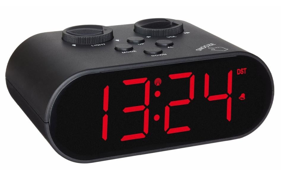 TFA-Dostmann TFA Dostmann ELLYPSE Digitalwecker – Funk, 13,6 × 5,5 × 8,5 cm, schwarz