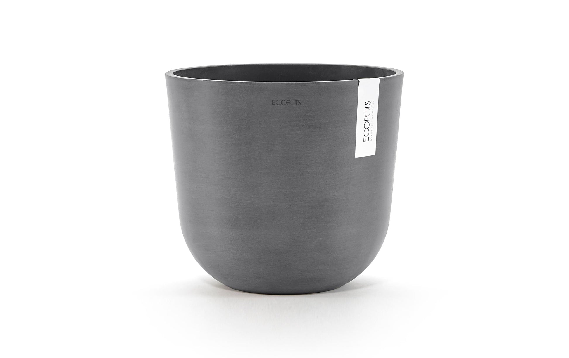 Permapack Ecopots Oslo Pflanzentopf – Ø 25 × 21,8 cm – Recycling-Kunststoff, Grau
