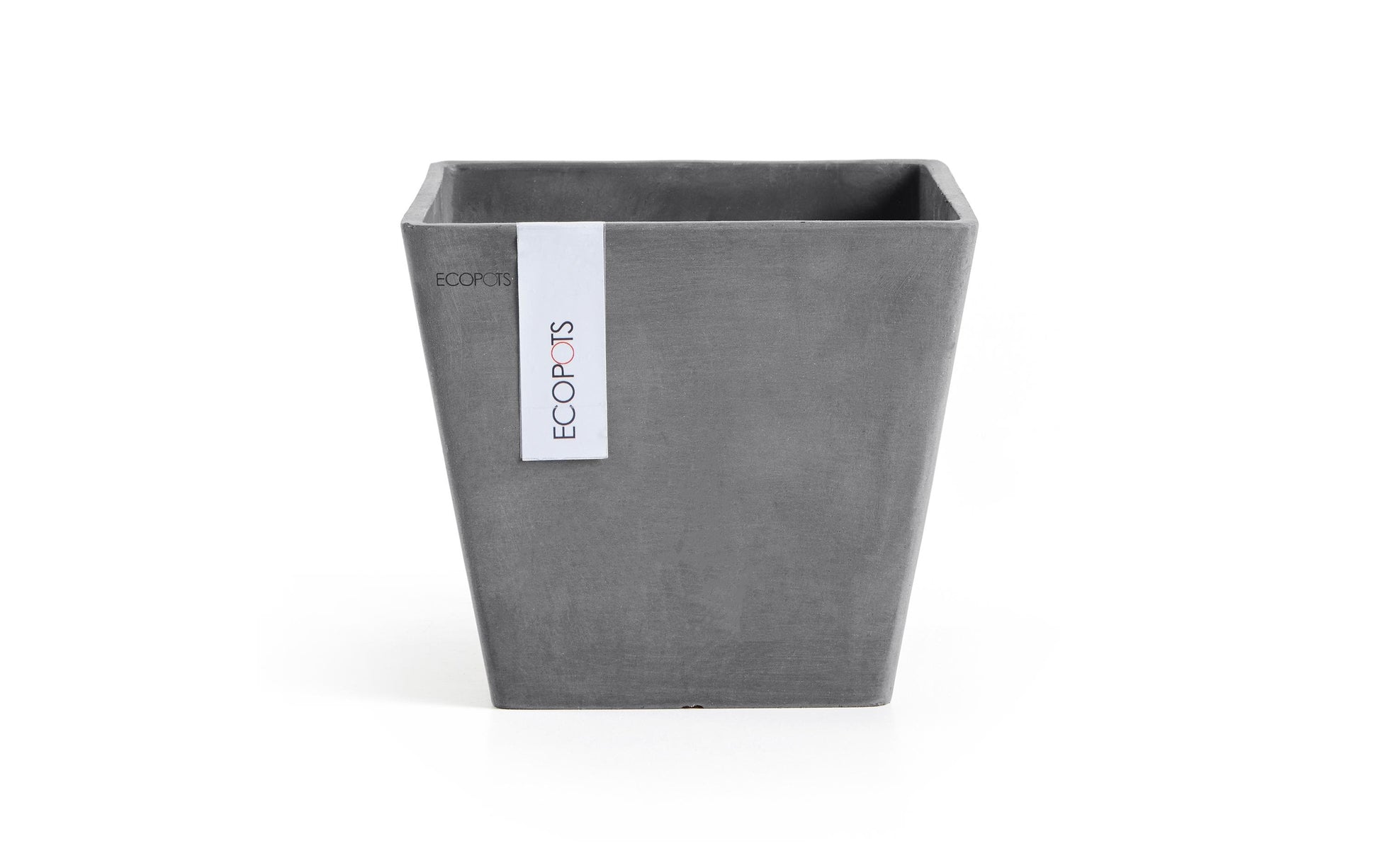 Permapack Ecopots Rotterdam Pflanzentopf – 30 × 26 × 30 cm – Recycling-Kunststoff, Grau