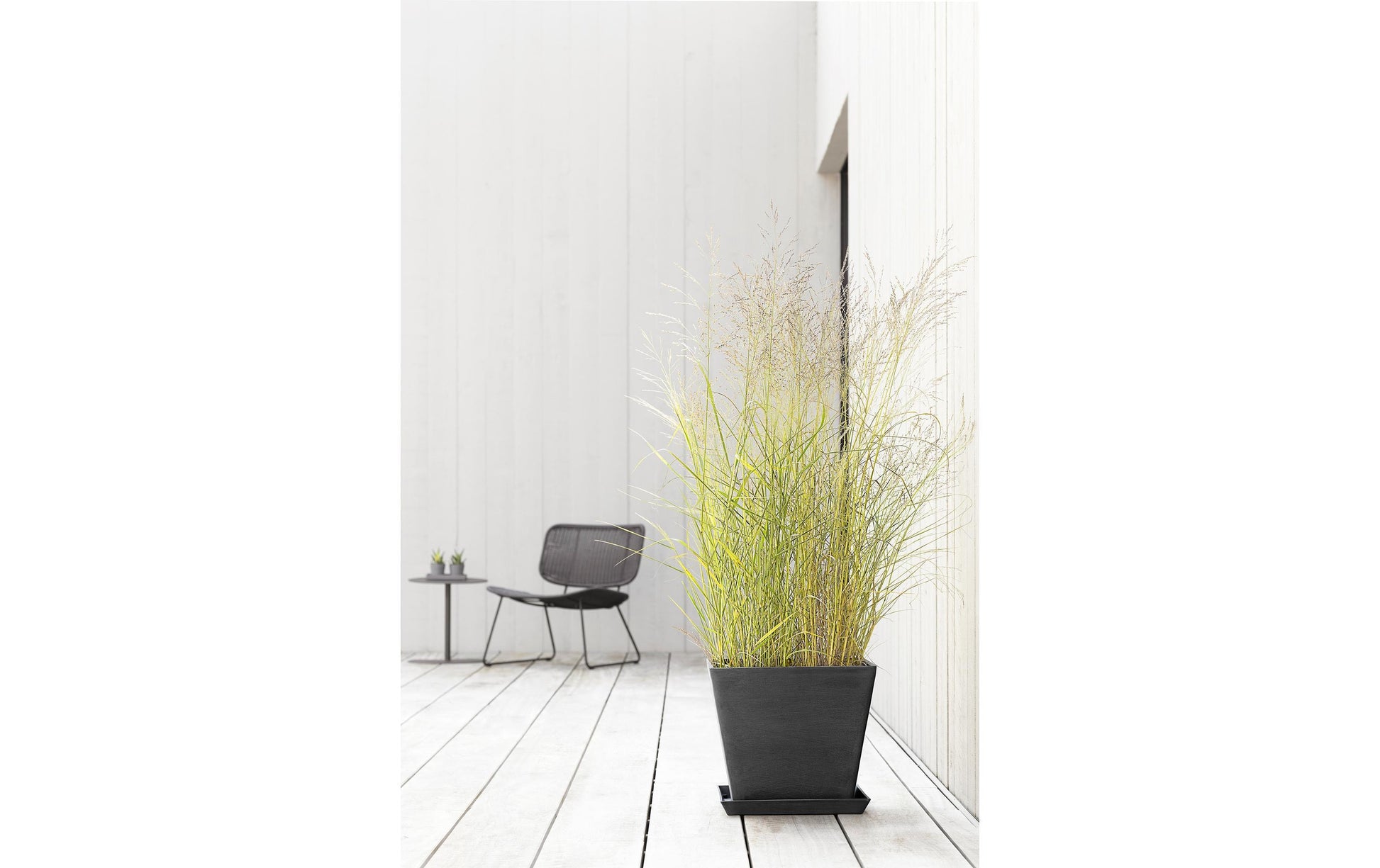 Permapack Ecopots Topfpflanzer – 75 l, 50 × 44 × 50 cm – Recycling-Kunststoff, Dunkelgrau