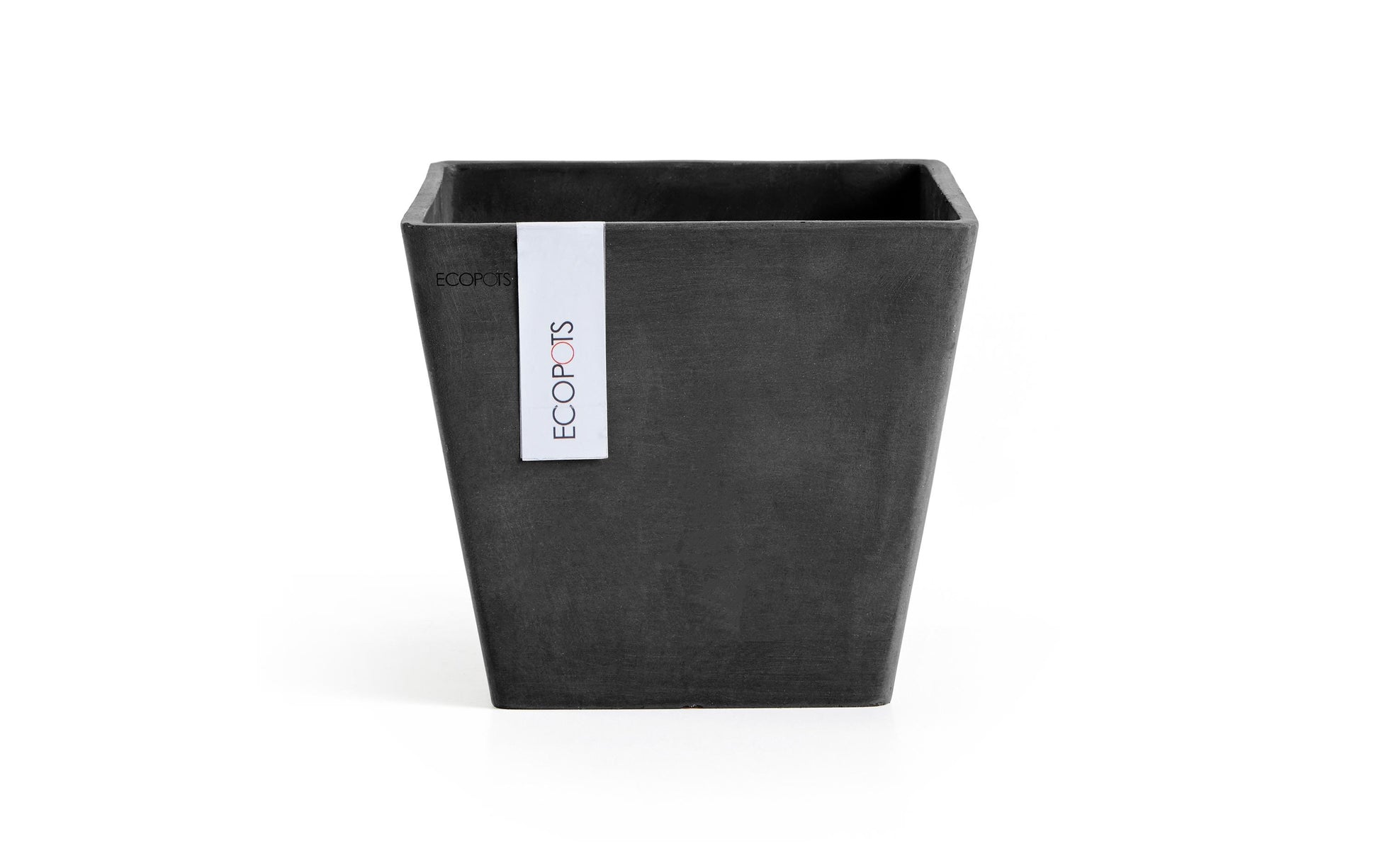 Permapack Ecopots Rotterdam Topfpflanzer – 20 × 17,5 × 20 cm – Recycling-Kunststoff, Dunkelgrau