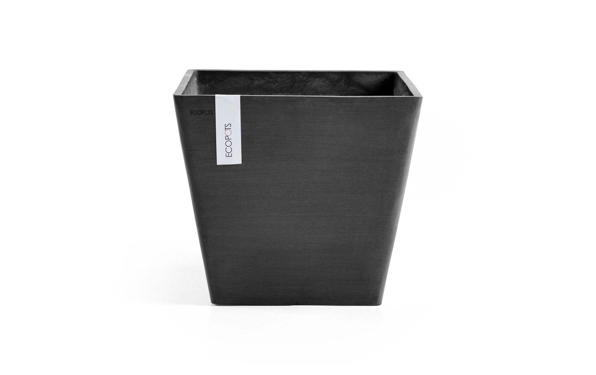 Permapack Ecopots Pflanzentopf – 30 × 30 × 26 cm – Recycling-Kunststoff, Dunkelgrau