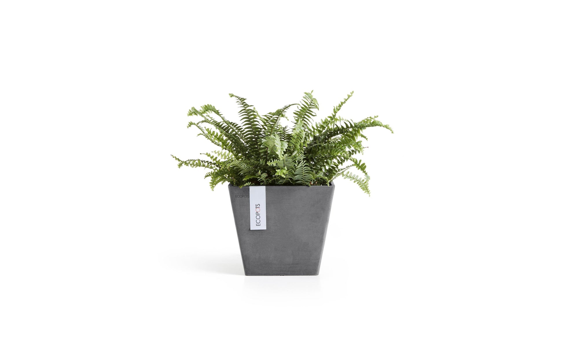 Permapack Ecopots Rotterdam Pflanzentopf – 30 × 26 × 30 cm – Recycling-Kunststoff, Grau