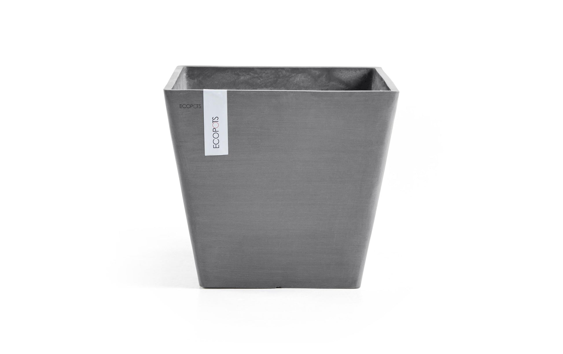 Permapack Ecopots Rotterdam Pflanztopf – 40 × 40 × 35 cm – Recycling-Kunststoff, Grau