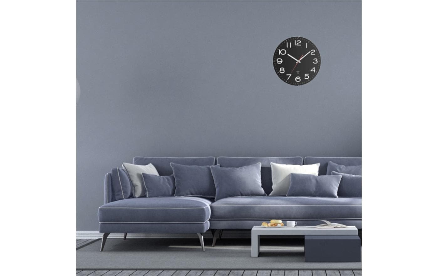 TFA-Dostmann TFA Dostmann Wanduhr – Funk, analog, Ø 31 cm, schwarz, Kunststoff