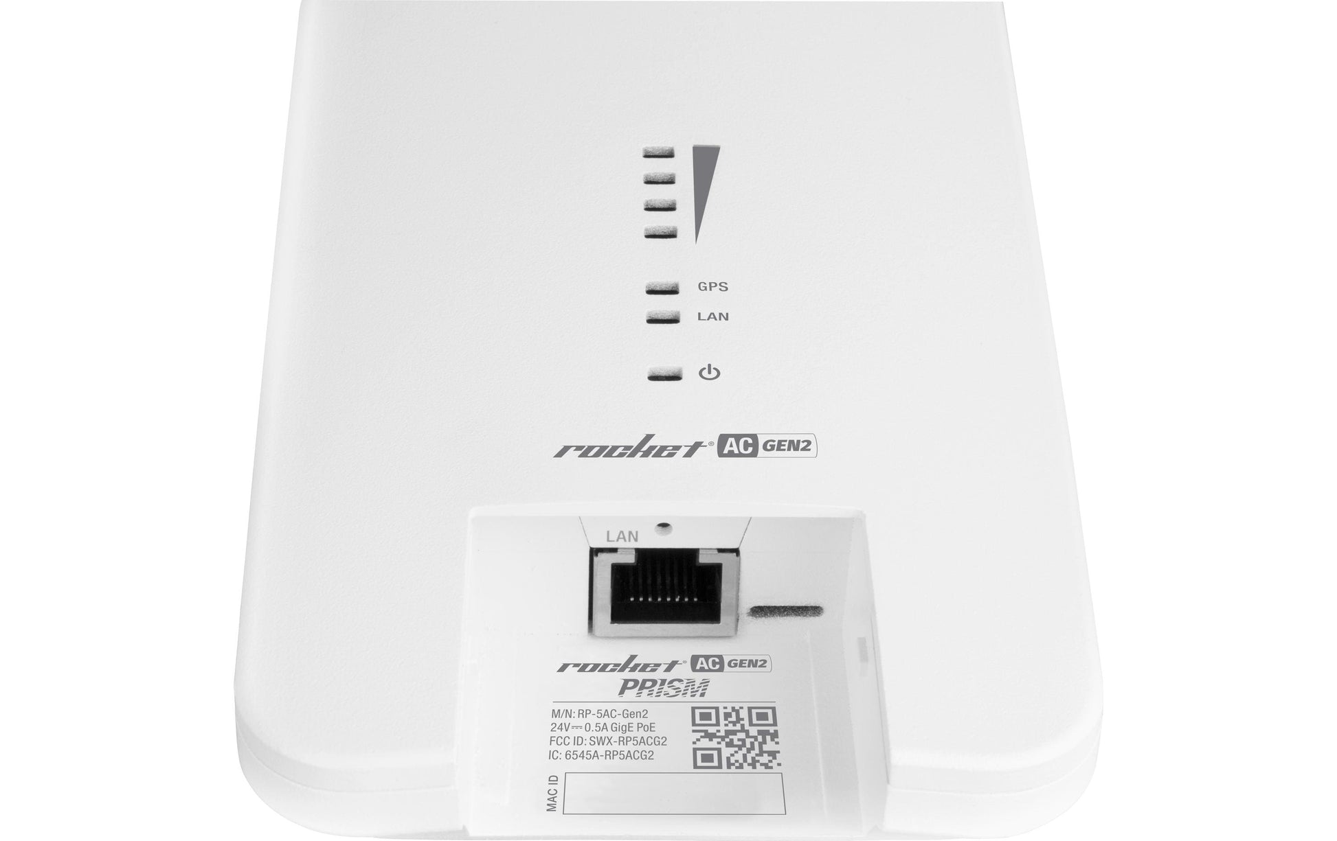 Ubiquiti airMAX Rocket Prism ac Gen2 – 5 GHz Funkbrücke, 1GbE, 500 Mbit/s, PoE, Weiss