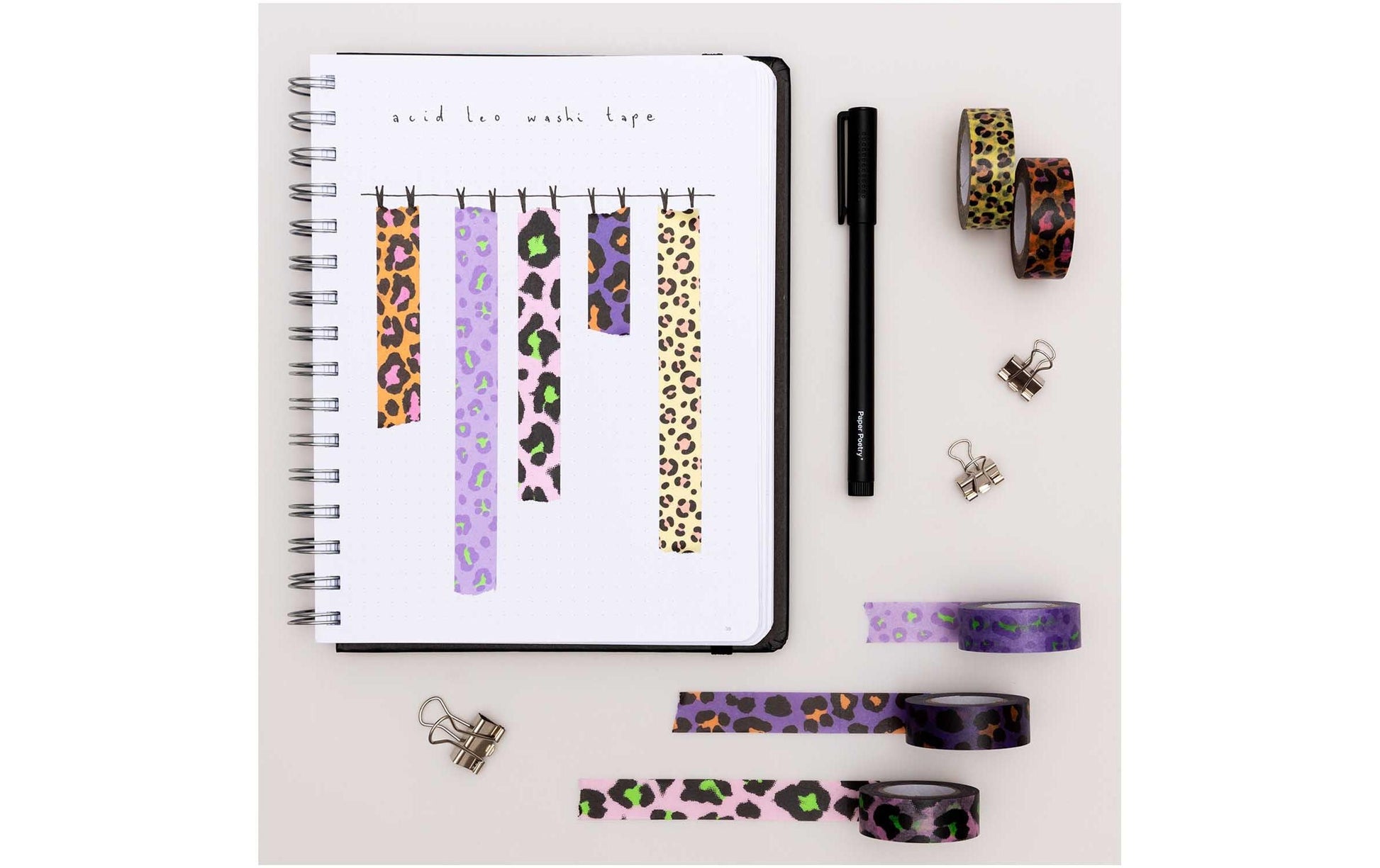 Rico Design Washi Tape – 15 mm × 10 m, mehrfarbig, 5 Stück