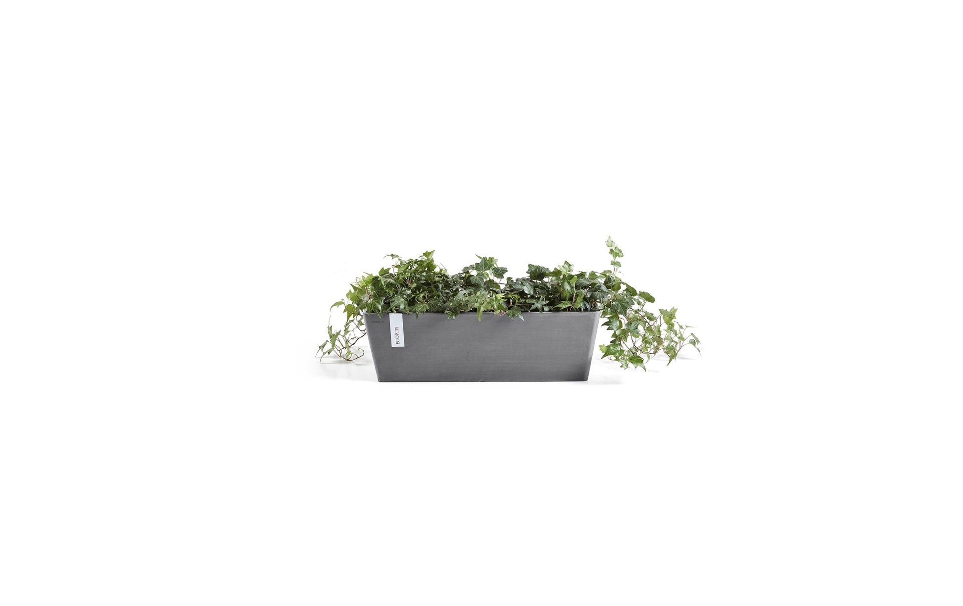 Permapack Ecopots Pflanzentopf – 45 × 17 × 17 cm – Recycling-Kunststoff, Grau