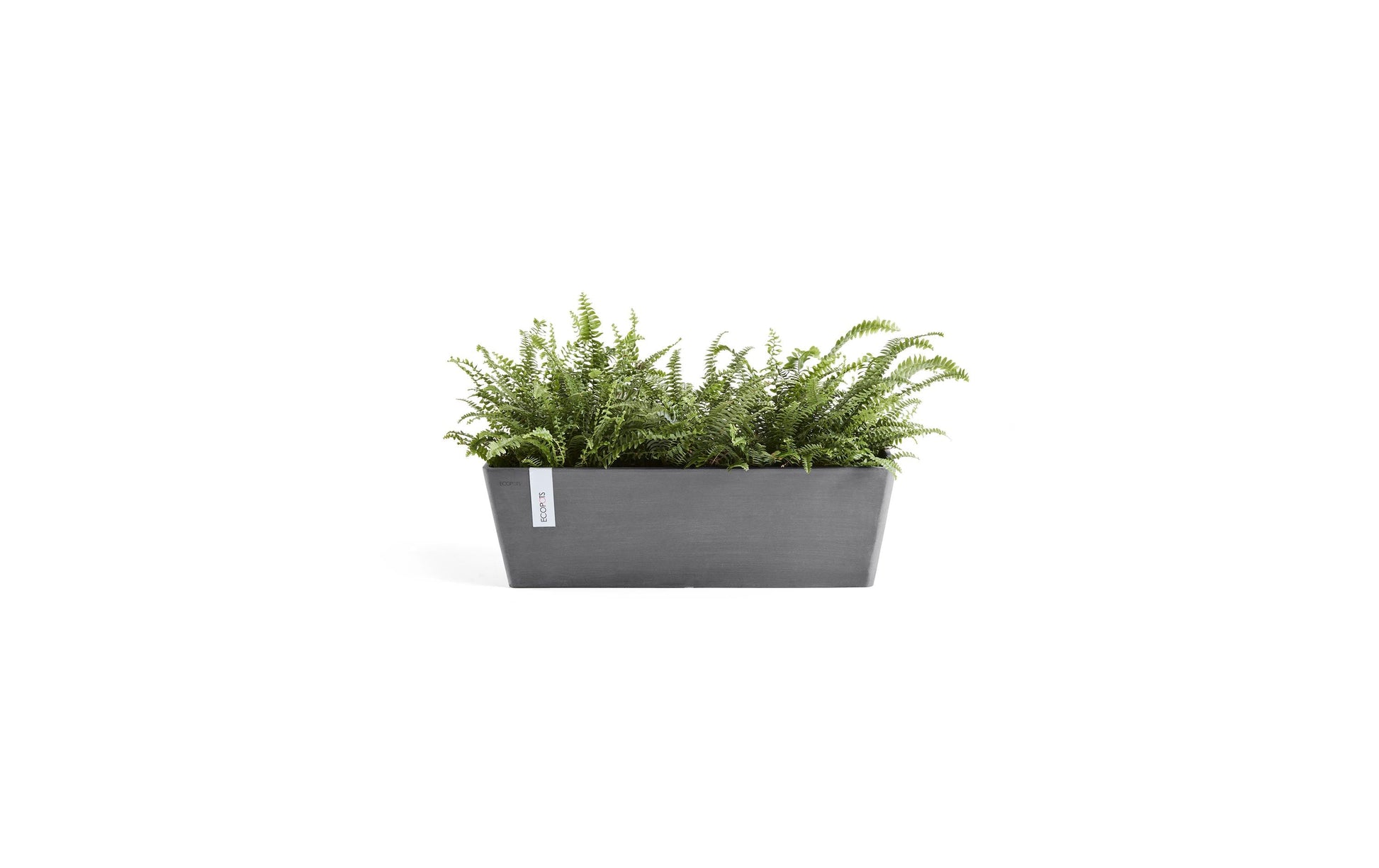 Permapack Ecopots Topfpflanzer – 55 × 17 × 17 cm, 12 l – Recycling-Kunststoff, Grau