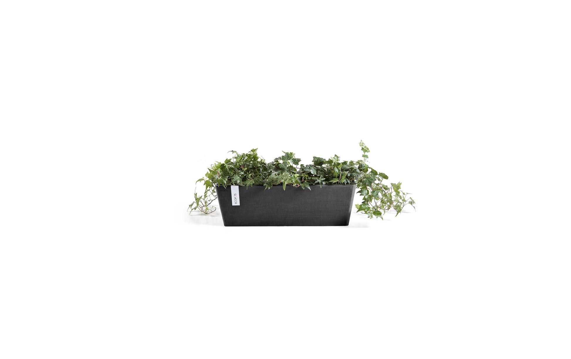 Permapack Ecopots Bruges Pflanzentopf – 45 × 17 × 17 cm – Recycling-Kunststoff, Dunkelgrau