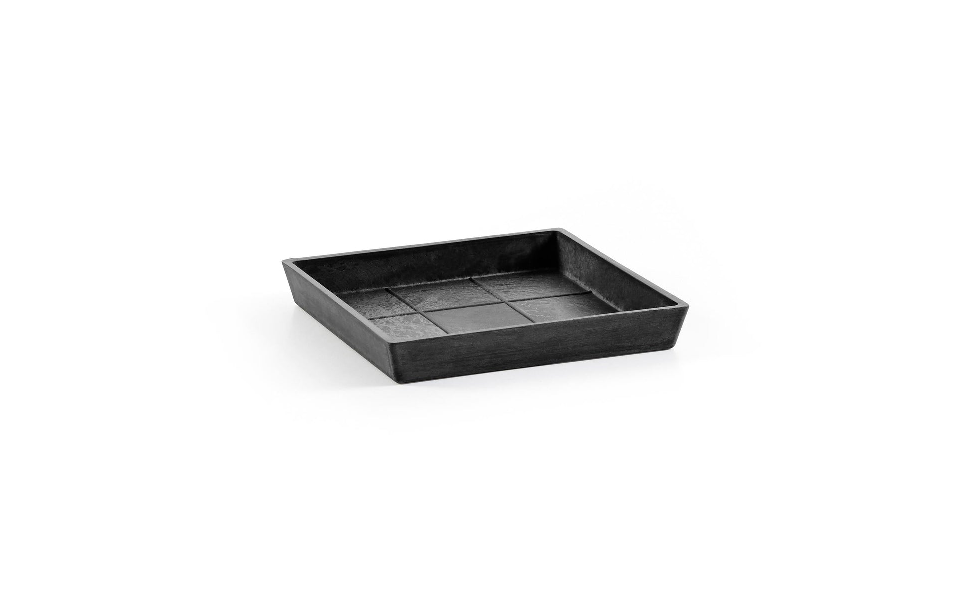 Permapack Ecopots Untersetzer – 28 × 28 × 3 cm – Recycling-Kunststoff, Dunkelgrau