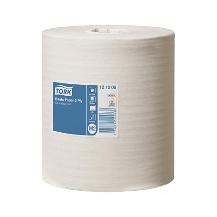 Tork Putzrolle Standard M2 – 2-lagig – 20 cm × 160 m – 457 Blatt – Weiss – 6 Rollen