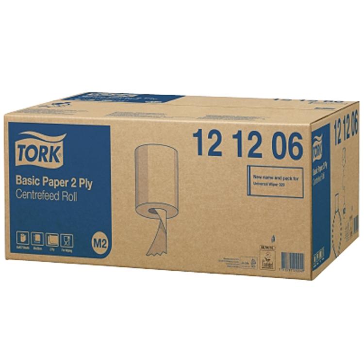 Tork Putzrolle Standard M2 – 2-lagig – 20 cm × 160 m – 457 Blatt – Weiss – 6 Rollen