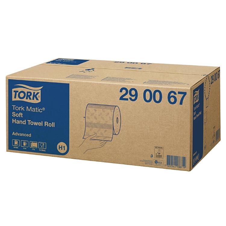 Tork Handtuchrolle – 2-lagig, weiss – 210 mm × 150 m – für H1 – Karton 6 Rollen – EU Ecolabel