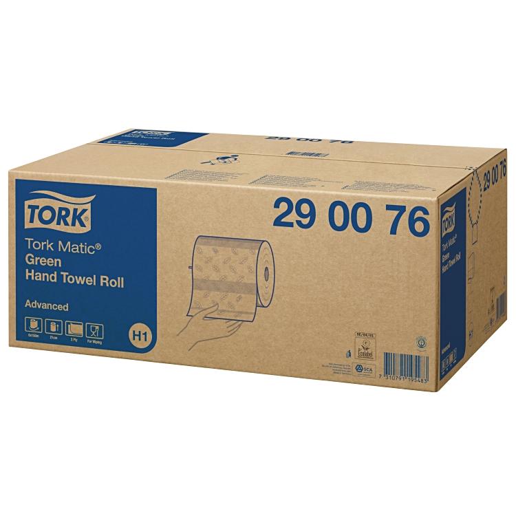Tork Handtuchrolle – 2-lagig, Grün, Papier – 210 mm × 150 m – für H1 – Kern Ø 38 mm