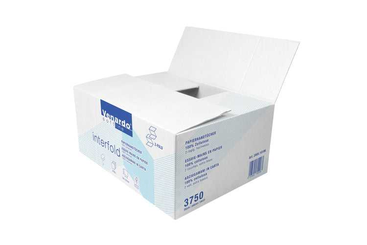 Neutral – Falthandtücher Z-Falz – 2-lagig, weiss – 240 × 240 mm – Karton 25 × 150 Blatt