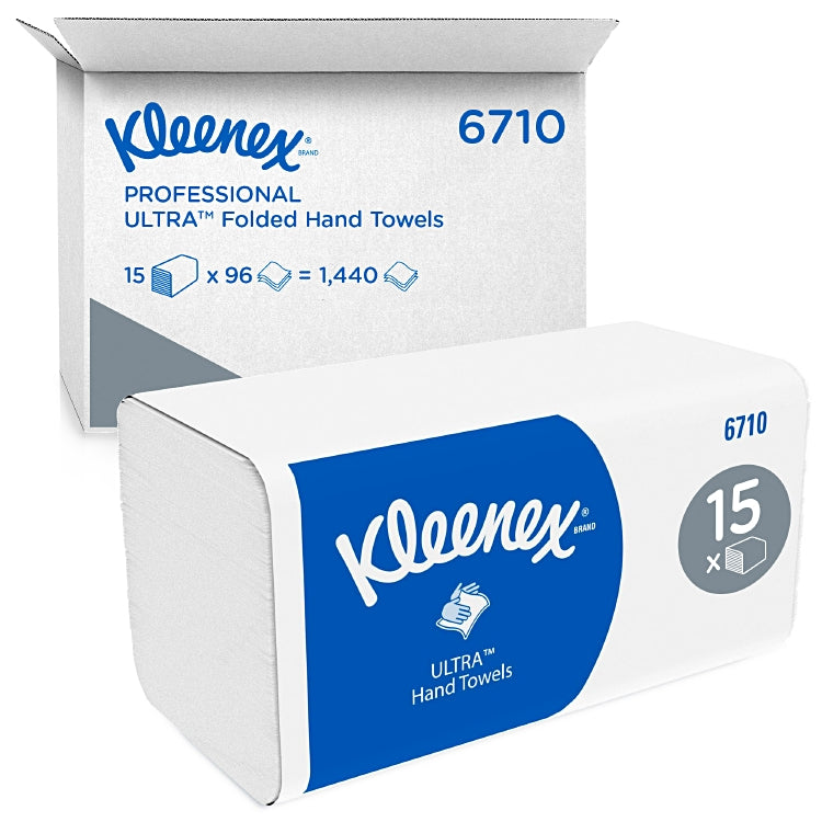 Kleenex Falthandtücher W-Falz – 3-lagig, hochweiss – 215 × 318 mm – für diverse Spender