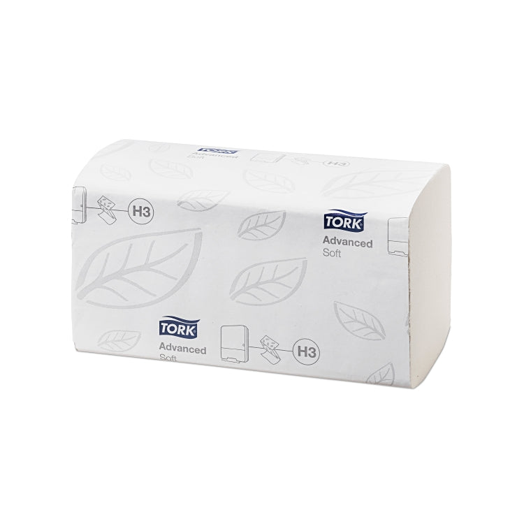 Tork Falthandtücher Z-Falz – 2-lagig, weiss – 226 × 230 mm – für H3 – Karton 15 × 250 Blatt