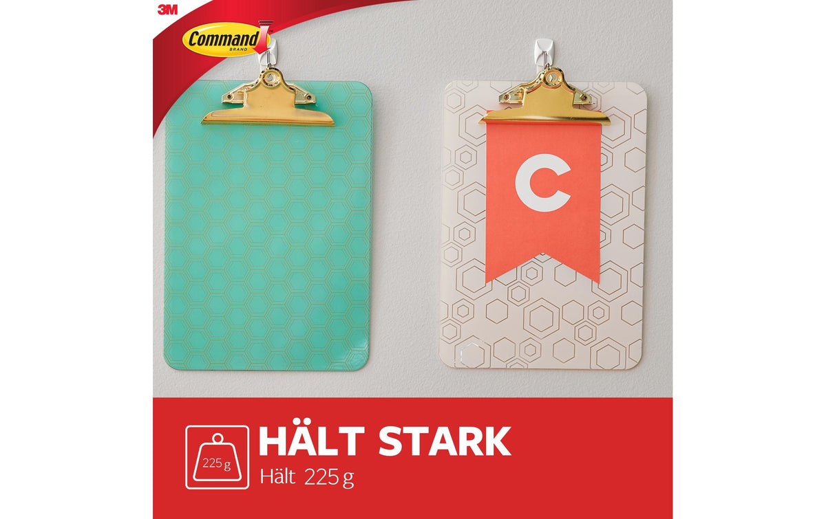 Command Haken – Metall/Kunststoff – silber/weiss – 0,225 kg – 3 Stück