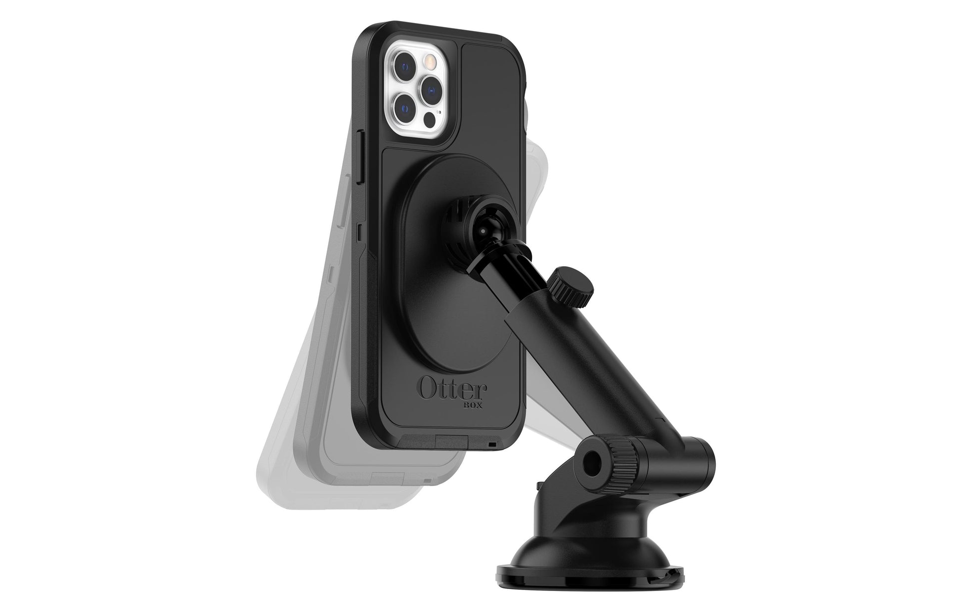 OtterBox Auto-Halterung, Saugnapf, drehbar – für iPhone ab 12 (MagSafe) – Schwarz